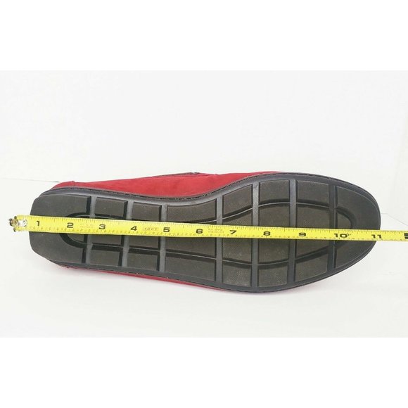 Benissimo Italian  Driving Loafer Slip On Suede Leather Red - Picture 12 of 12